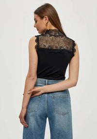 Minus - Vanessa High Neck Top in Black