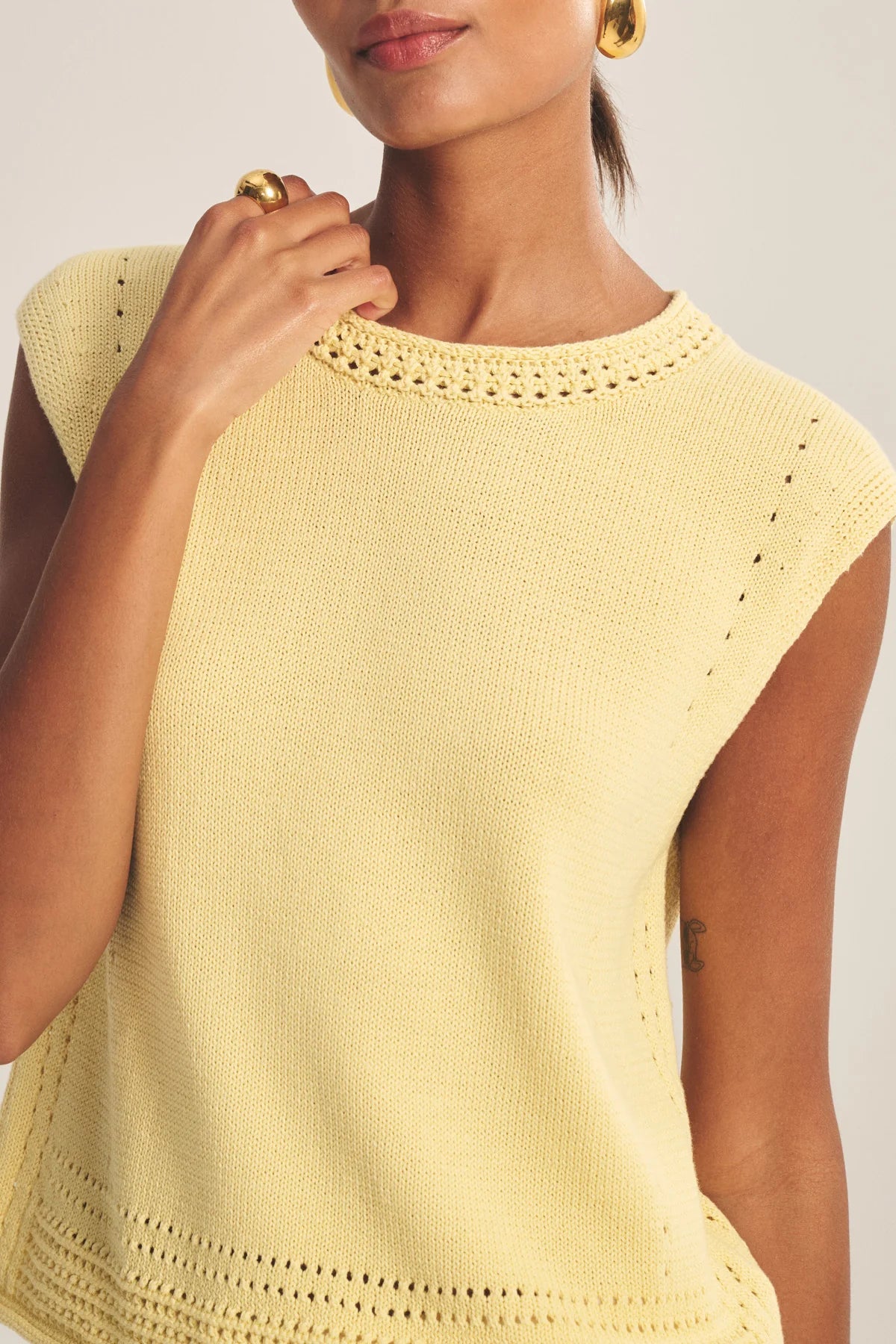 Velvet - Vanny - Sweater Vest in Butter