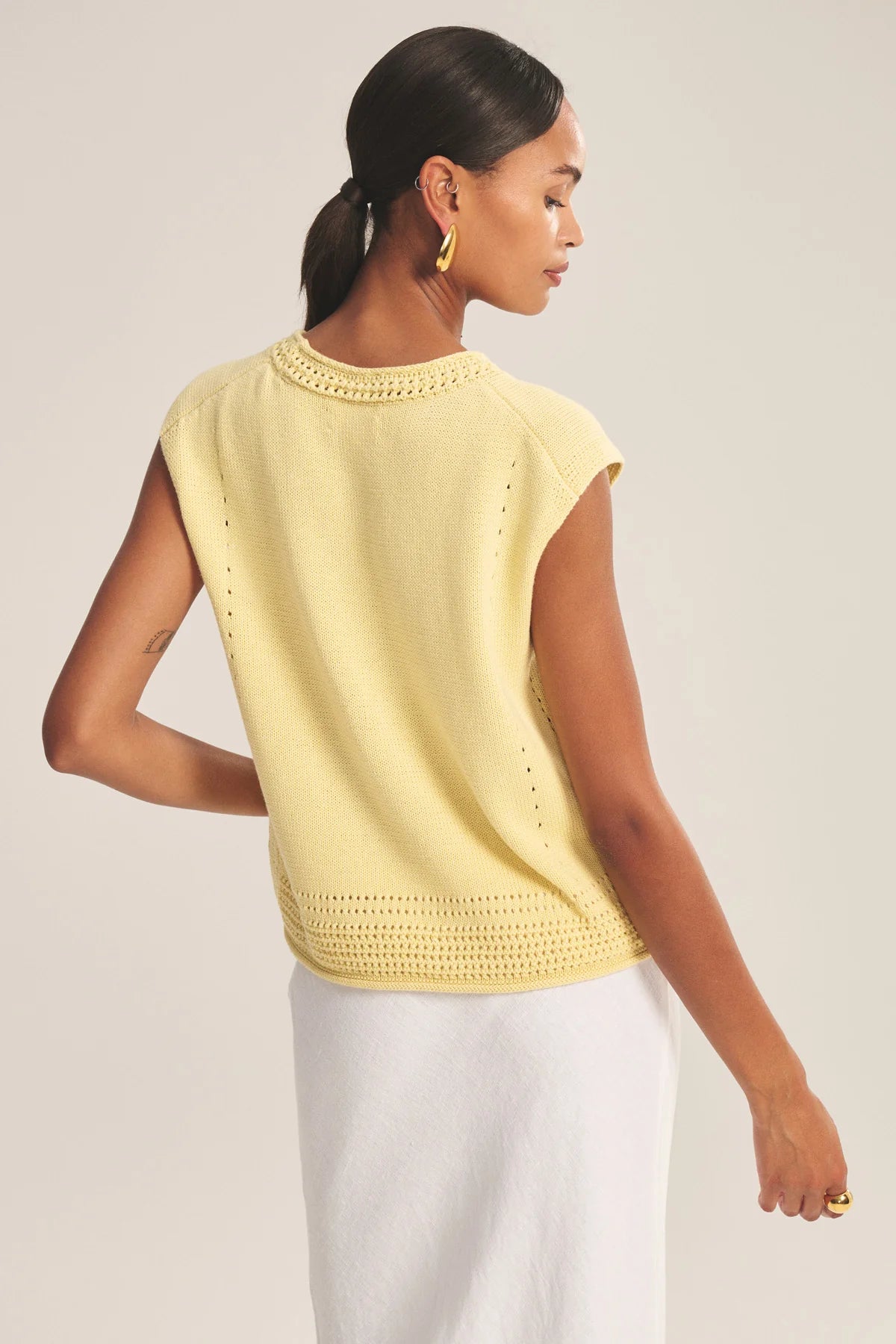 Velvet - Vanny - Sweater Vest in Butter