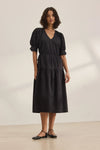 Velvet - Lianna - Cotton Poplin Dress in Black