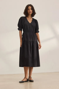 Velvet - Lianna - Cotton Poplin Dress in Black