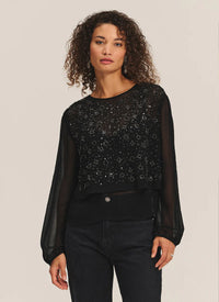 Velvet - Marlowe - Sequins Top in Black