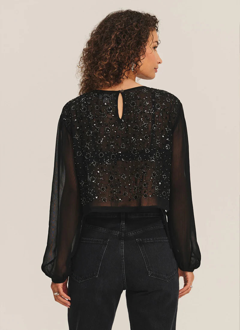 Velvet - Marlowe - Sequins Top in Black