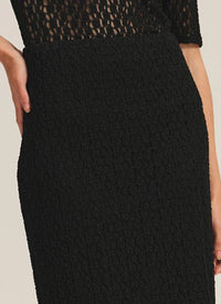 Velvet - Mia - Stretch Lace Skirt in Black