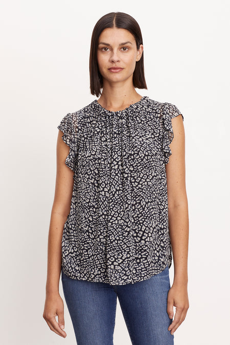 Velvet - Adara - Viscose Georgette Ruffle Top
