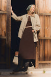 Velvet - Rosa - Cotton Canvas Jacket in Sand