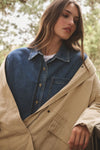 Velvet - Rosa - Cotton Canvas Jacket in Sand