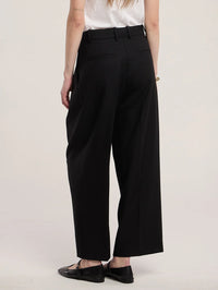 Velvet - Karsyn Wool Blend Twill Pant in Black