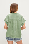 Velvet - Aria - Woven Linen Button Up Top