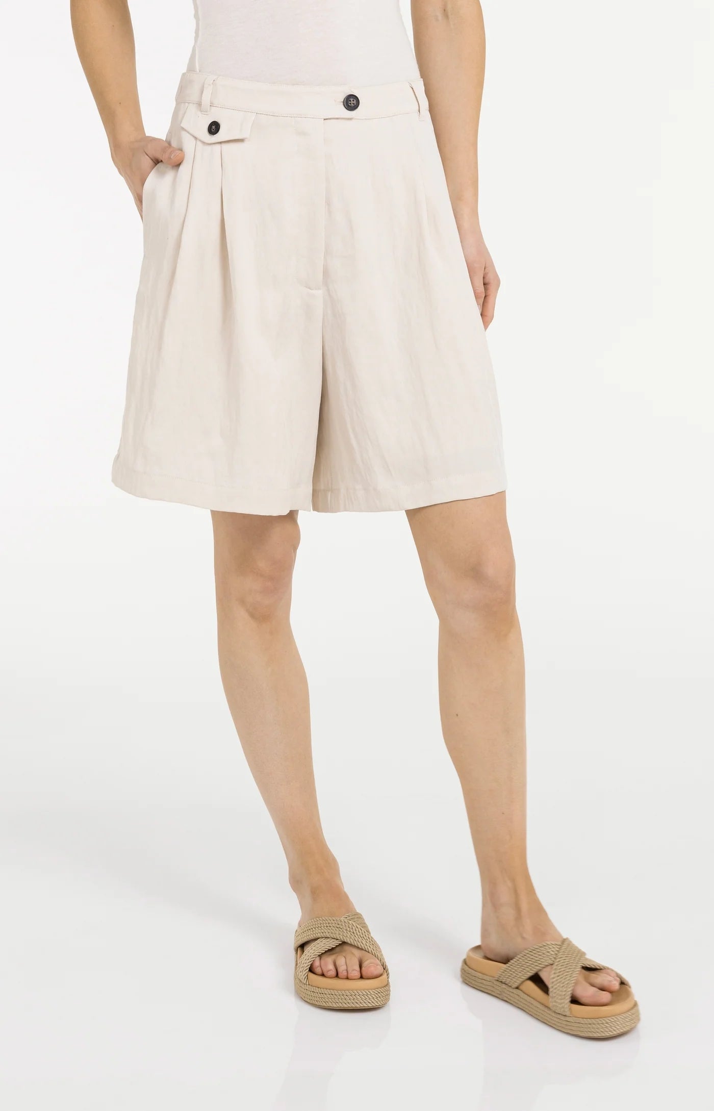 YAYA - Woven Longer Length Bermuda Shorts