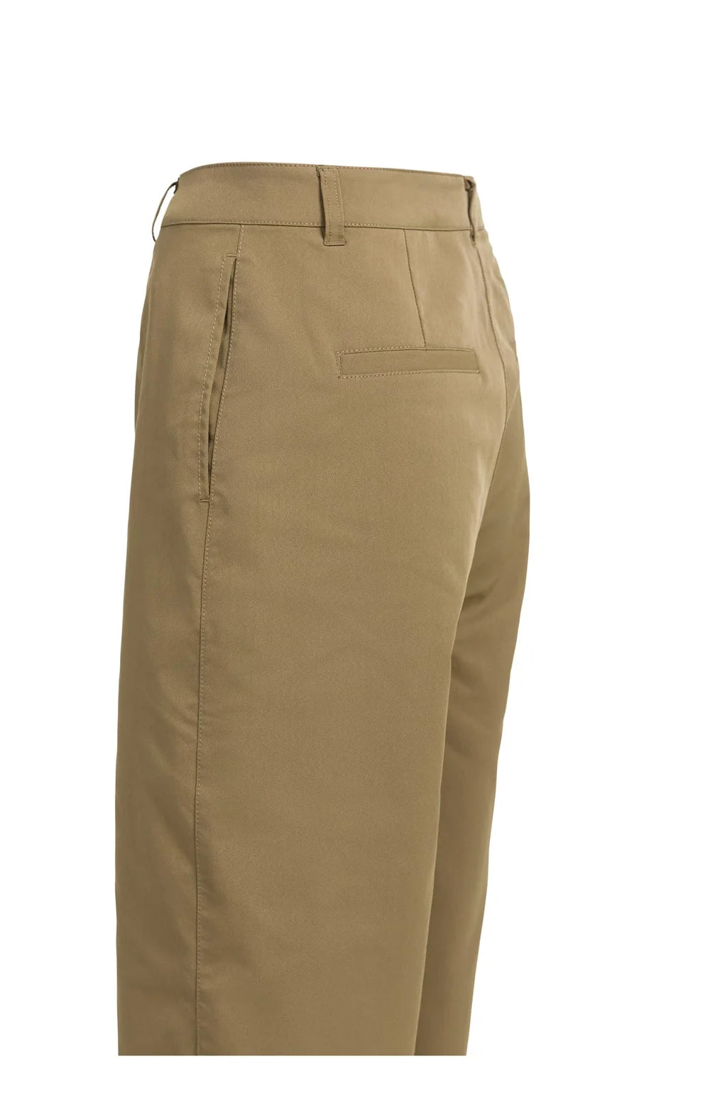 YAYA - Woven loose fit straight leg trousers with seam details - Teak Brown