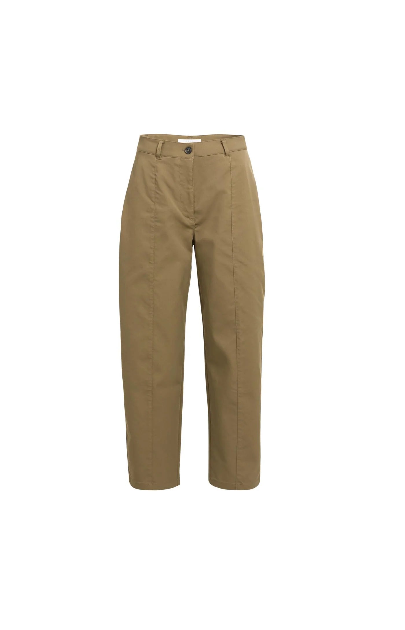 YAYA - Woven loose fit straight leg trousers with seam details - Teak Brown