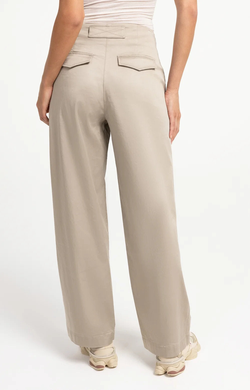YAYA - Woven Loose Fit wide leg trousers with pleat detail - Pure Cashmere