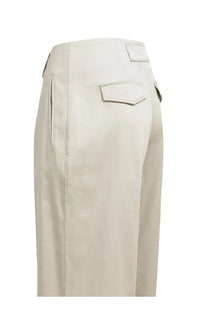 YAYA - Woven Loose Fit wide leg trousers with pleat detail - Pure Cashmere