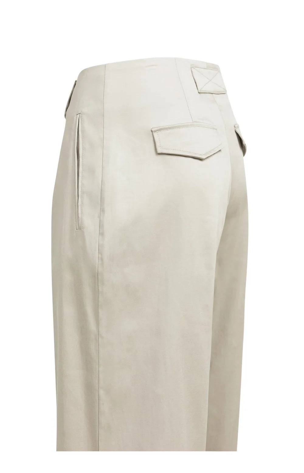 YAYA - Woven Loose Fit wide leg trousers with pleat detail - Pure Cashmere
