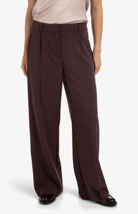 YAYA - Woven Wide Leg Trousers with Satin Side Tape