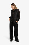 YAYA - Woven Wide Leg Trousers with Satin Side Tape