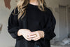 Bernstein & Gold - Frankie - Sweatshirt with gathered Sleeve - Black