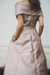 TERI JON - Alice - Off the shoulder Tea length dress - Rosegold