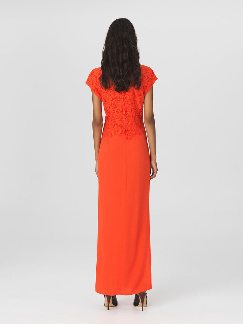 Gown, By Maline, Flowing, Cotton Blend, Lace Woven, Floral Pattern, Polyamide, Cotton, Viscose, Bernstein & Gold