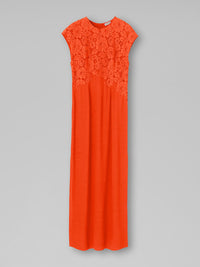 Gown, By Maline, Flowing, Cotton Blend, Lace Woven, Floral Pattern, Polyamide, Cotton, Viscose, Bernstein & Gold
