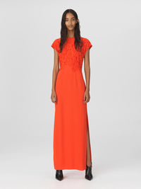 Gown, By Maline Birger, Flawi Dress, Flowing, Cotton Blend, Lace Woven, Floral Pattern, Polyamide, Cotton, Viscose, Bernstein & Gold