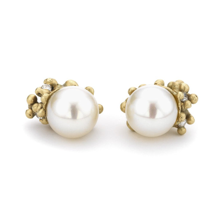 Ruth Tomlinson -  Pearl Encrusted Studs - Bernstein & Gold