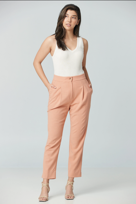 Iris Setlakwe - Crop Pant with front pleat in Dark Apricot