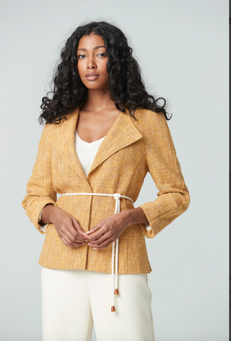 Iris Setlakwe - Collarless Jacket hidden button