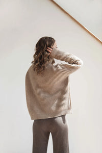Carolyn Ferreira Knitwear - Esra Half Zip Pullover