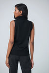 Iris Setlakwe - Merino blend sleeveless turtleneck in black