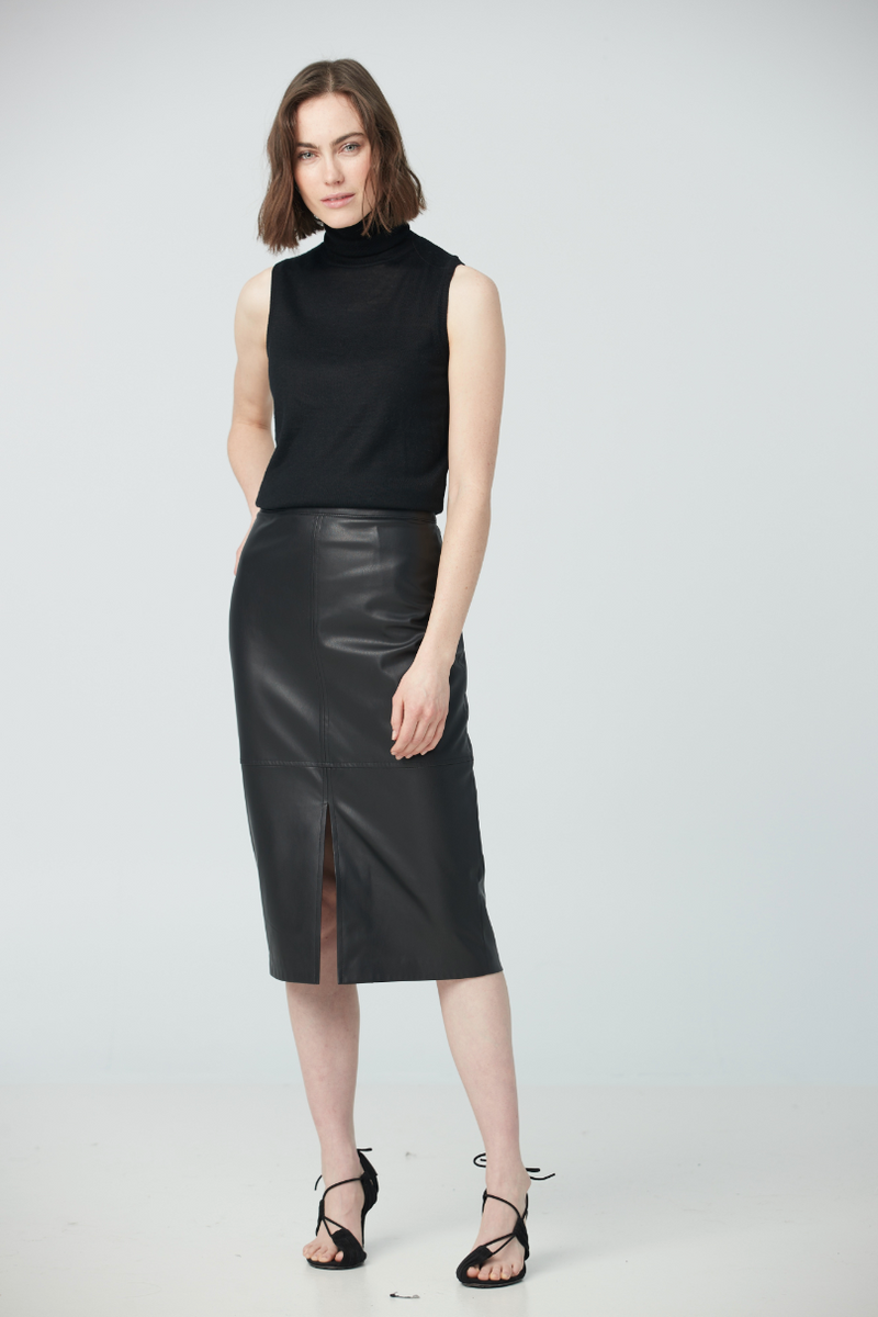 Iris Setlakwe - Pencil Skirt with slit in Black