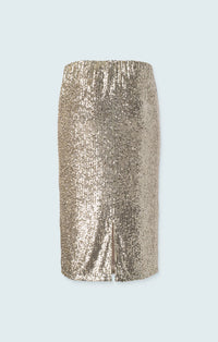 Iris Setlakwe - Pencil Skirt raindrop sequins in champange
