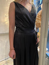 Iris Setlakwe - Satin Jumpsuit with flowy leg in Black