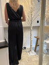 Iris Setlakwe - Satin Jumpsuit with flowy leg in Black