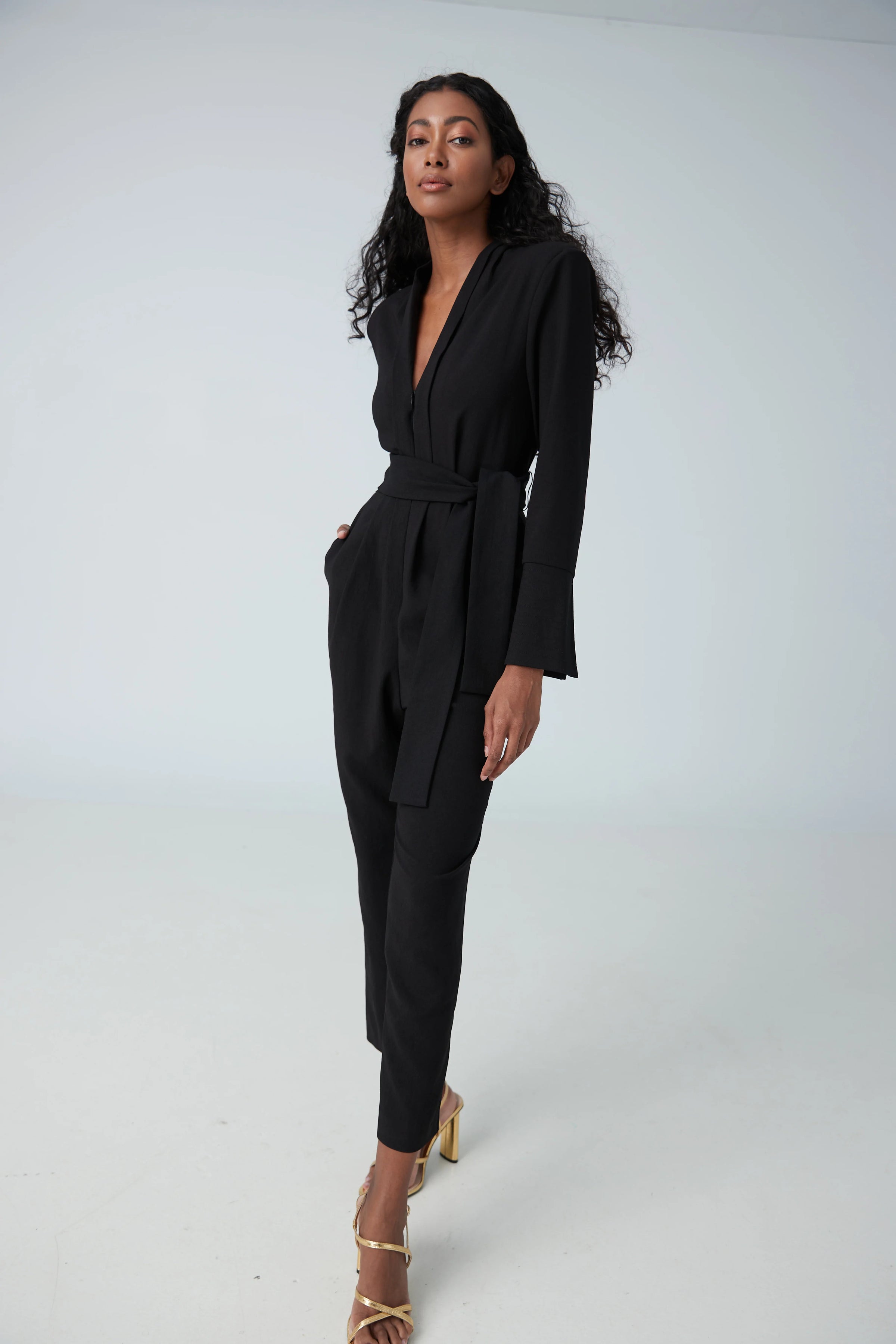 Iris Setlakwe - Stretch Crepe jumpsuit in Black