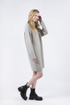 Lyla & Luxe - Finny - Ribbed Sweater Dress in light grey