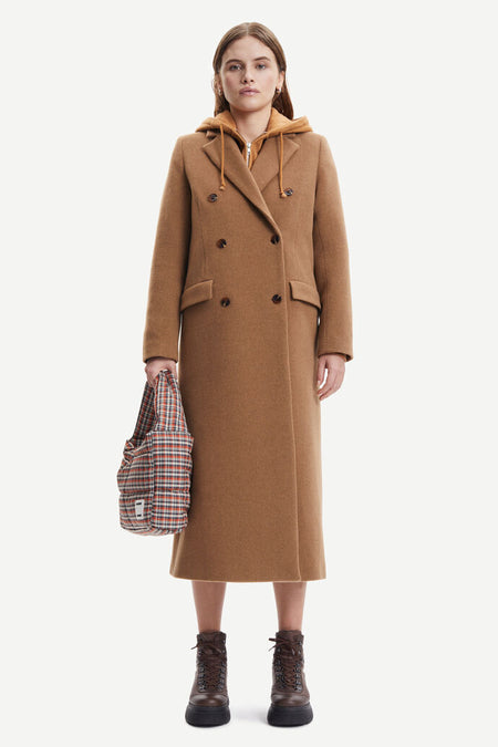 Samsøe Samsøe - Falcon Coat in Brown Sugar