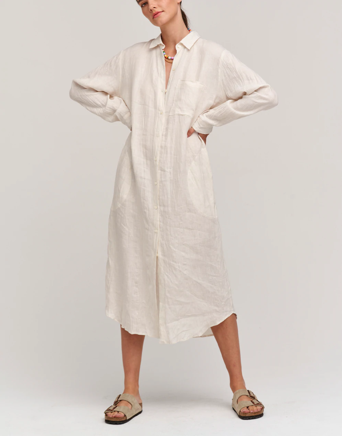 Velvet - Jora - Woven Linen Shirt Dress