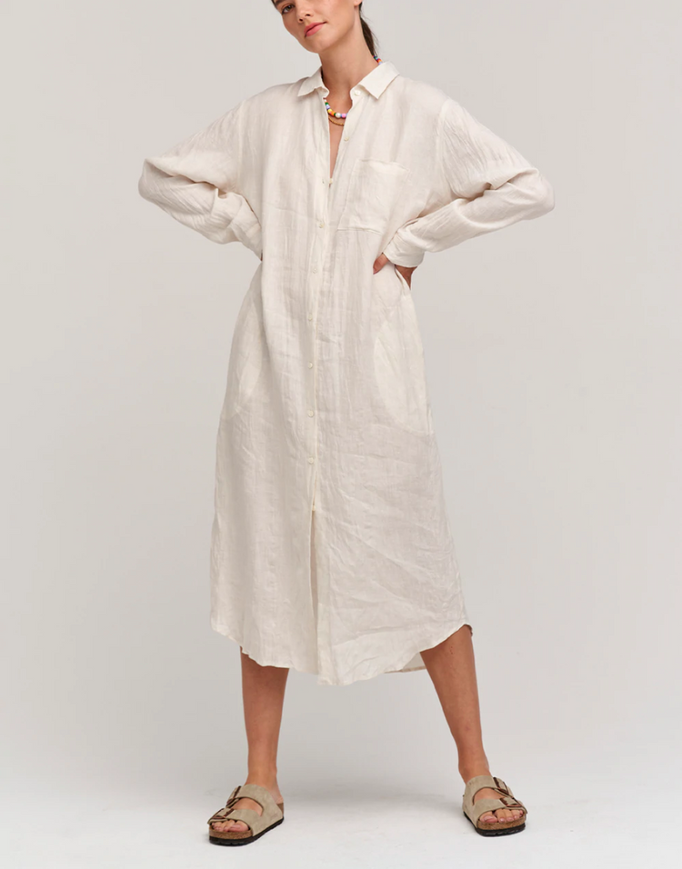 Velvet - Jora - Woven Linen Shirt Dress