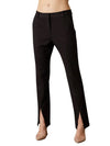 Velvet - Kyndall - Ponti pant with front Slit in Black