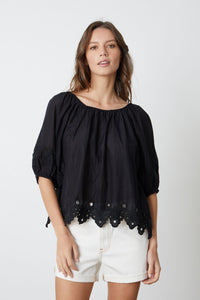 Velvet - Abigail - Schiffli Eyelet Top
