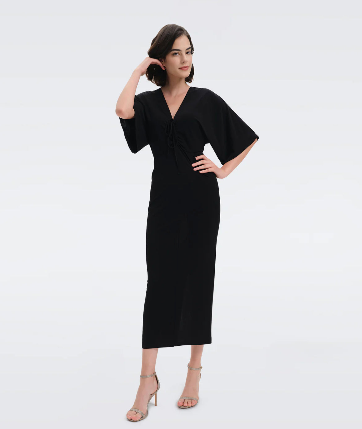 Diane Von Furstenberg - Valerie Midi Dress in Black