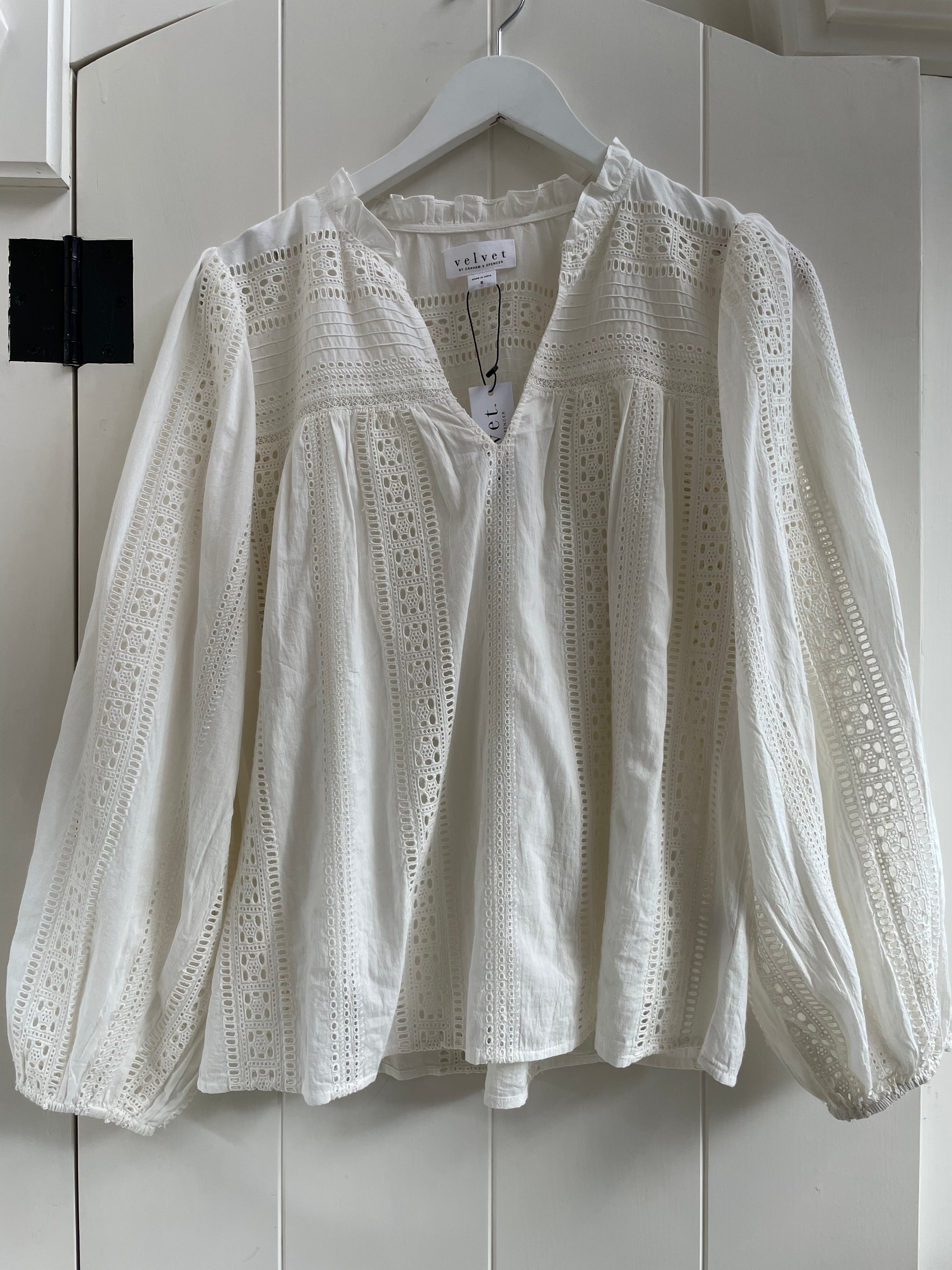 Velvet - Jordyn - Embroidered Cotton Blouse